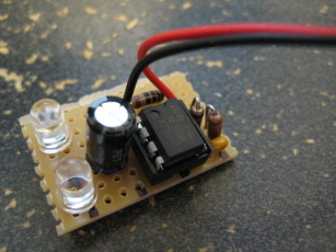 Close-up photo of Blinker board when LEDs are off.