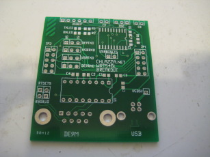 Photo of the PCB for the WRT54GL breakout board.